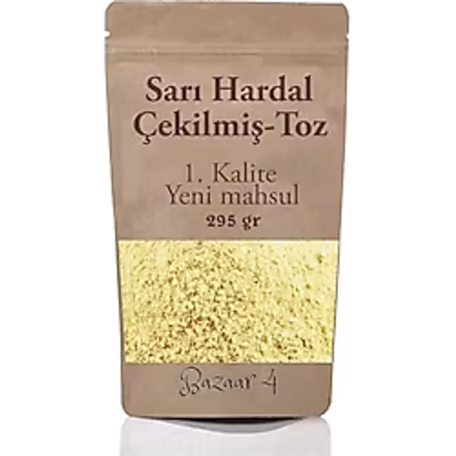 Bazaar 4 Sarı Hardal Tozu 295 Gr 1.Kalite Taze Yeni Mahsül