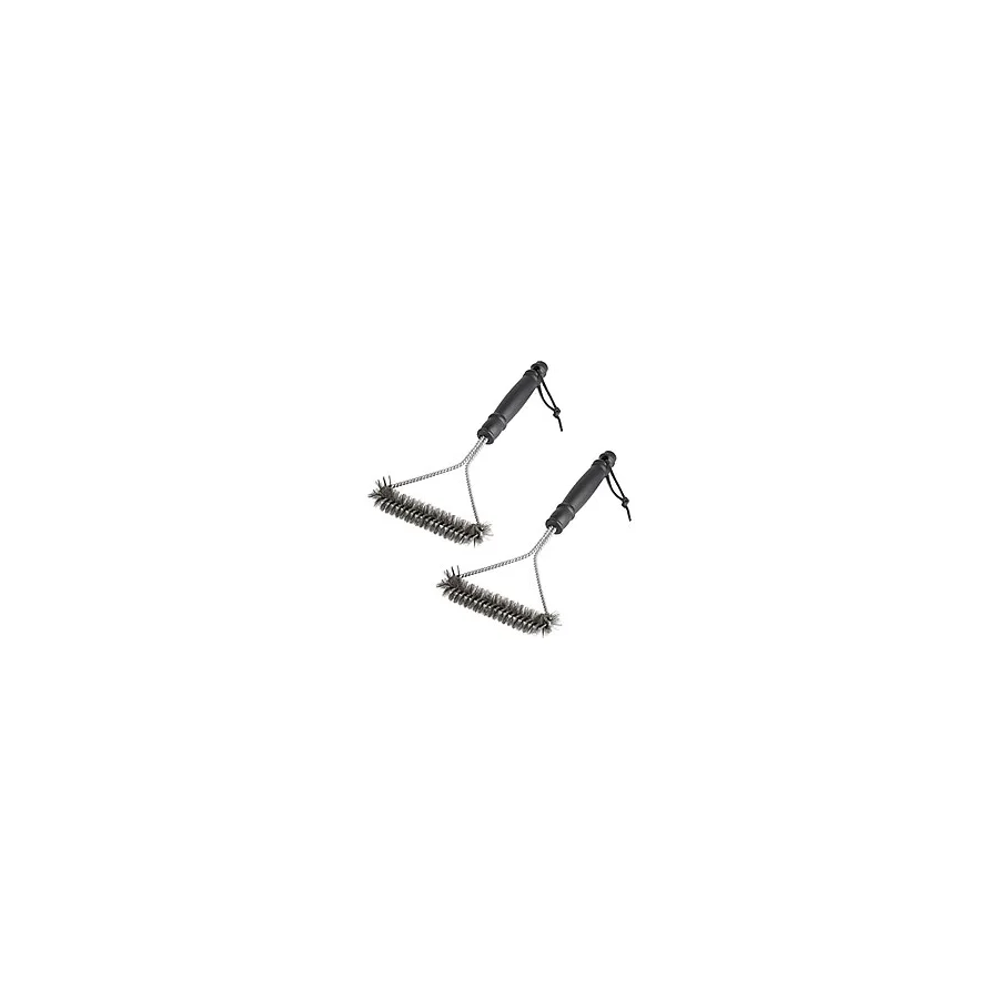 Bbtcxjs 2 adet ızgara fırçası, ızgara fırçası, 30 cm paslanmaz çelik ızgara temizleme fırçası, üçgen 360° ızgara, tel fırça, kömür mangalı için mangal aksesuarı, küre ızgara, temizleyici fırça