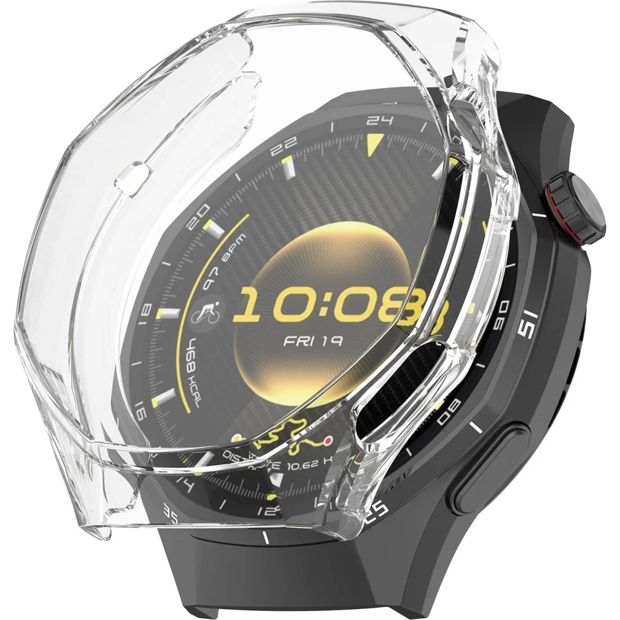 bbtech Huawei Watch GT 6 Pro 46mm Uyumlu Şeffaf Silikon Kasa Koruyucu TPU Esnek Yumuşak Koruyucu