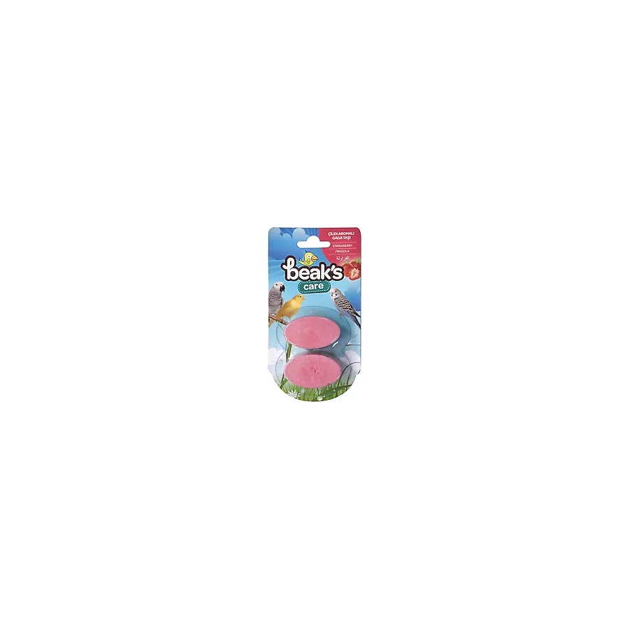 Beak's 2'li Çilek Aromalı Kuş Gaga Taşı