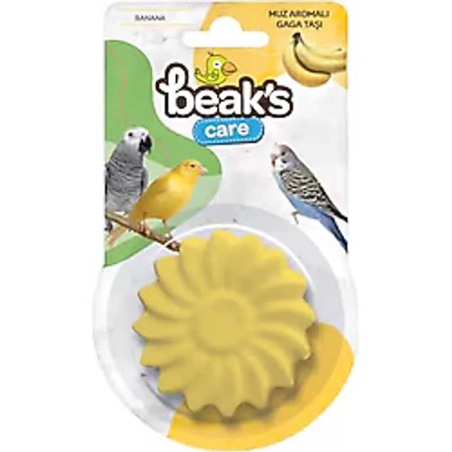 Beak's Kuşlar için Ek Besinler, Tekli, Muz Aromalı Gaga Taşı x 8 adet