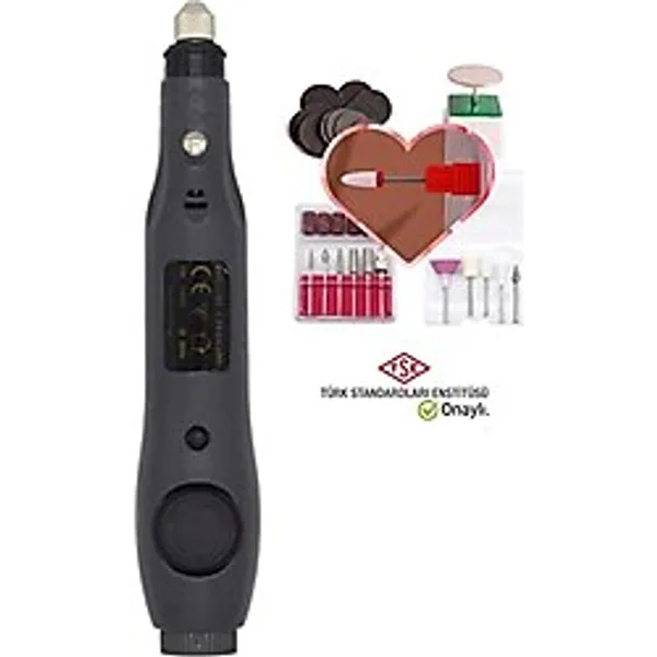 Beauty Box Tırnak Törpü Makinesi All-in Kalıcı Oje Çıkarıcı Nasır Temizleyici Manikür Pedikür Protez Tırnak Gri