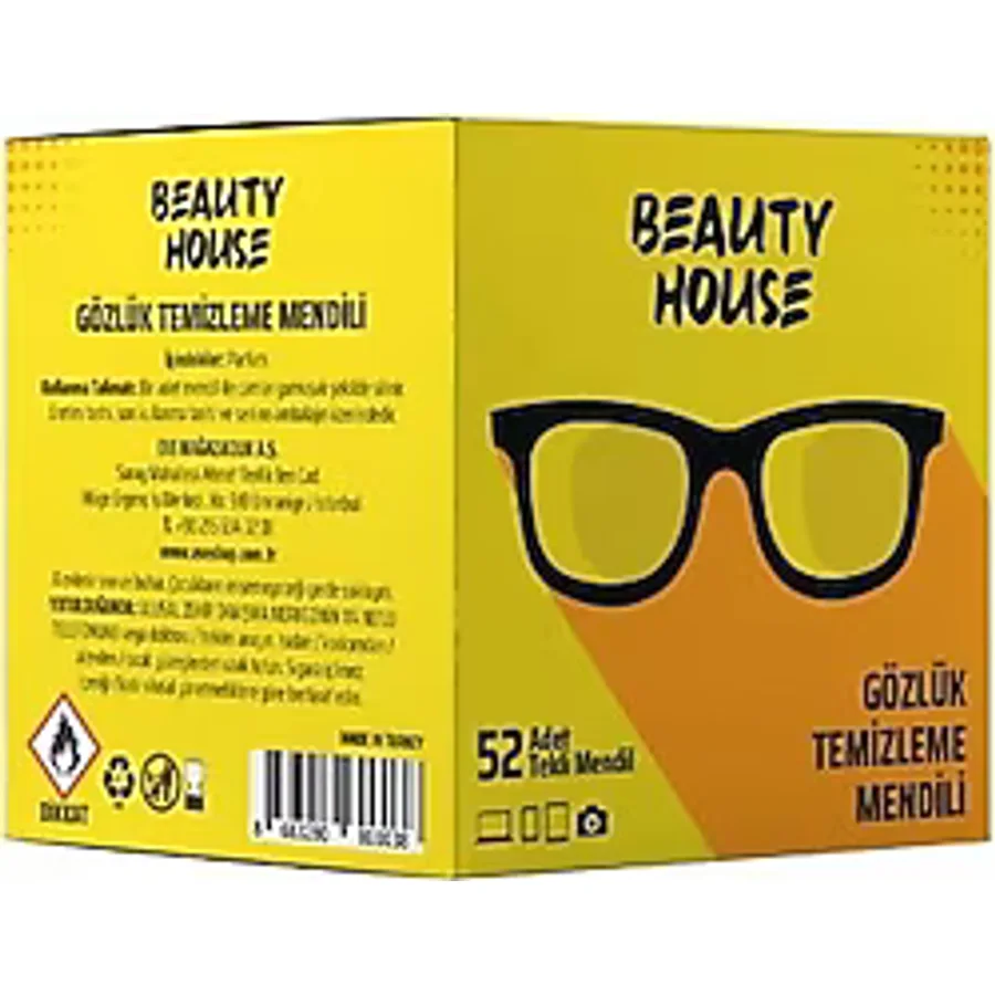 Beauty House 52'li Gözlük Temizleme Mendili
