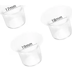 Bebebao Göğüs Pompası Kalkanı Silikon Flanş Küçültücü 17-18-19 mm 3'lü Set (P1 - Ekpress Model Uyumlu)