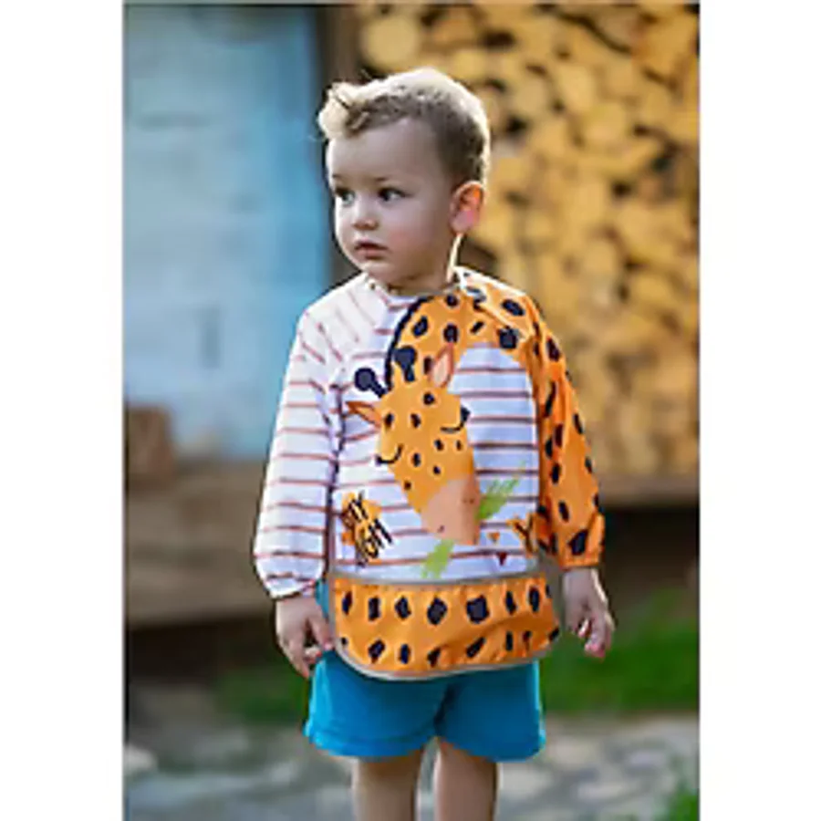 Bebechi Bambino Kids Uzun Kollu Mama ve Aktivite Önlüğü Zürafa (6-24 Ay) - Turuncu - 6 - 24 Ay