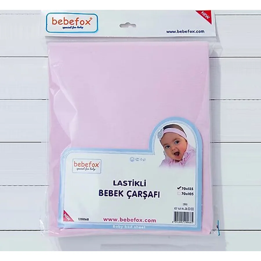Bebefox Lastikli Bebek Yatak Çarşafı 70x135 Cm 068
