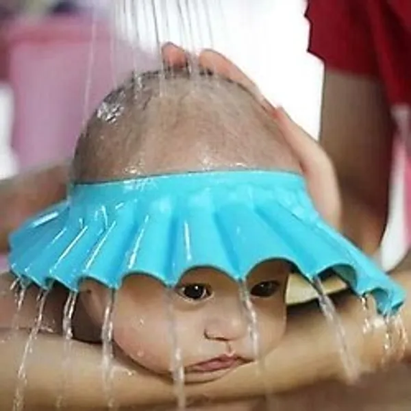 Bebek Banyo Şapkası Mavi Çok Renkli