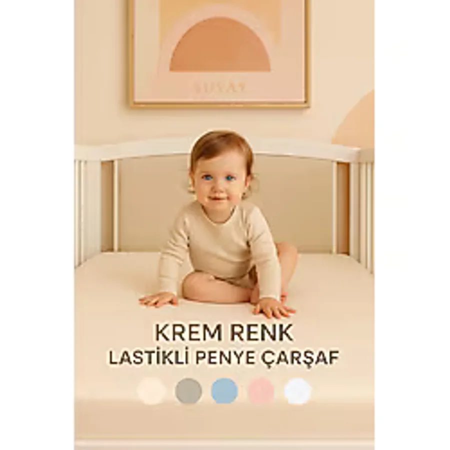 Bebek Lastikli Çarşaf %100 Pamuklu Penye Park Yatak 60x120 70x110 70x120 70x130 70x140