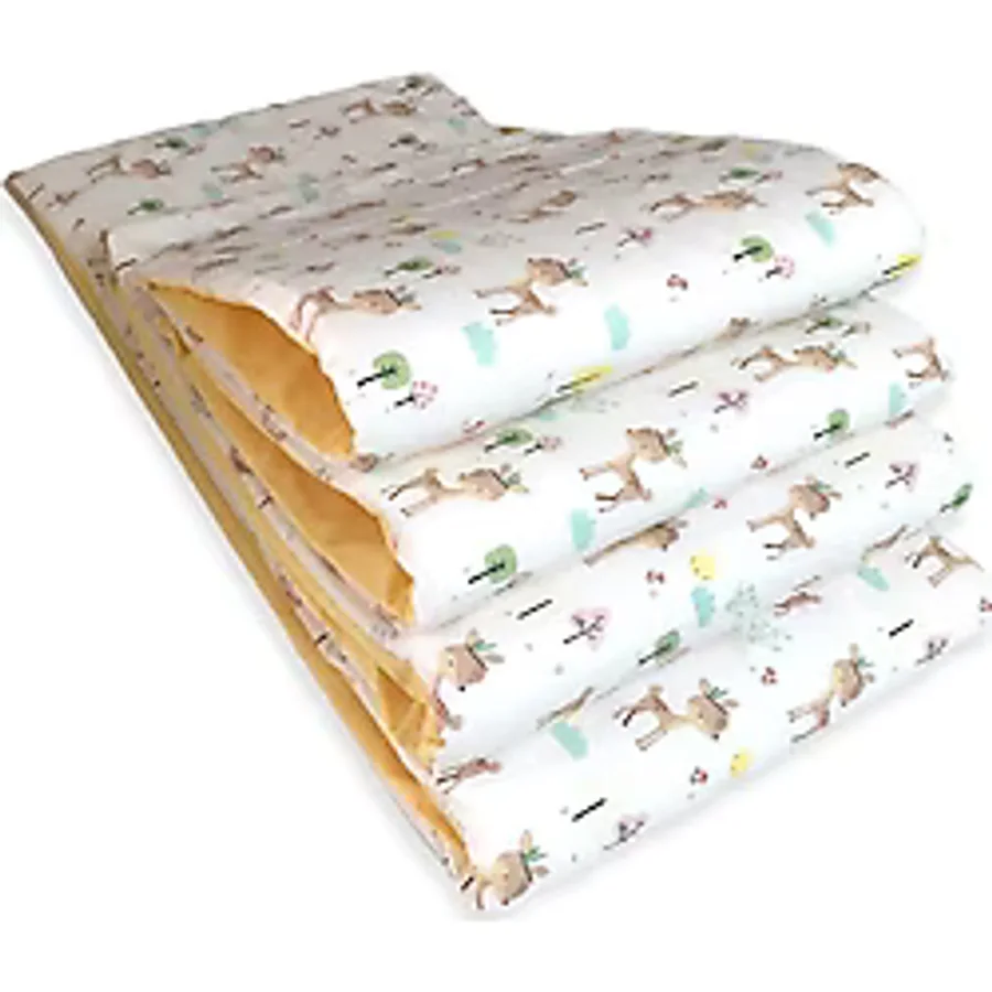 Bebek Özel Çocuk Beşik Kenar Koruma 100x200 Montessori İçin (4 Parça) Karaca Sarı