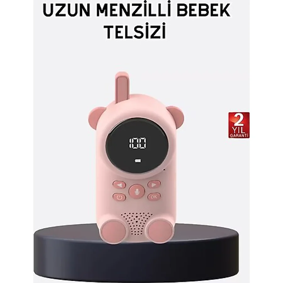 Bebek Telsizi LCD Ekran VOX İki Yönlü İletişim USB Şarj Hafif - MRK2778-9623