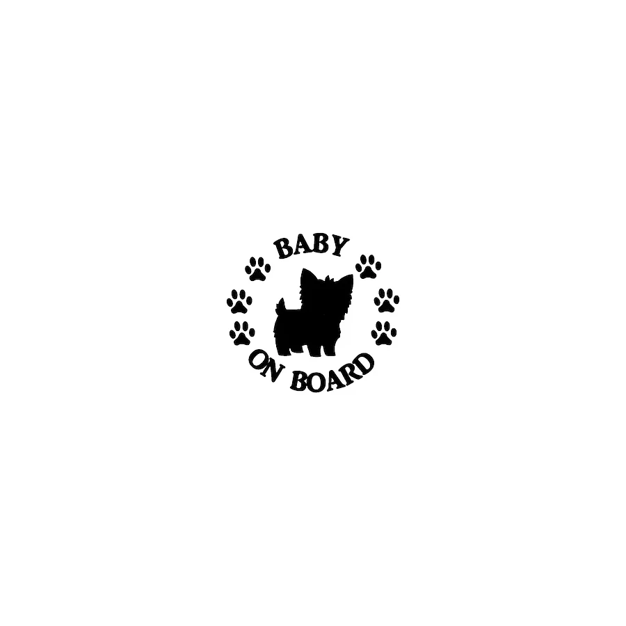 Bebek Terrier köpek vinil motosiklet Sticker Yapıştırma 17CM