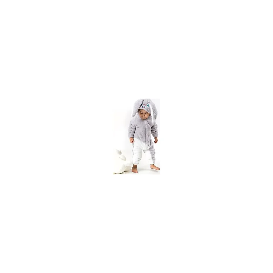 Bebesev Welsoft Peluş Unisex Kışlık Bebek Takımları Çocuk Giyim Bebek Kıyafeti çocuk kostümü Welsoft Takım - Gri - 6 - 12 Ay