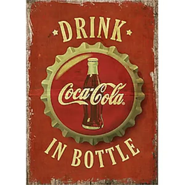 Bedeko Drink Coca Cola İn Bottle Art Mdf Poster
