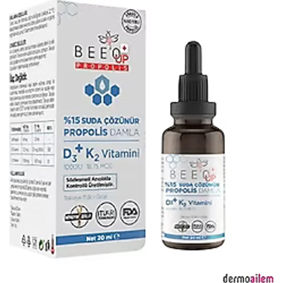 Bee'o Up %15 Propolis D3+K2 Damla 20 ml