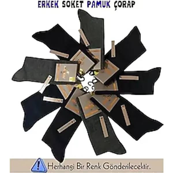 Beemu Mısırlı 60900 Erkek Organik Pamuk Soket Çorap - 41 - 45