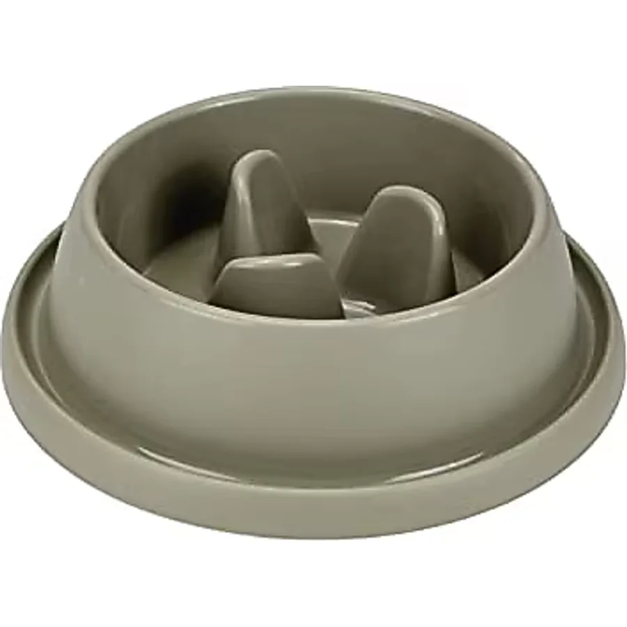 Beeztees Köpek Yavaş Besleme Mama Kabı, Bambu, Kahve, 31,5Cm, 2L