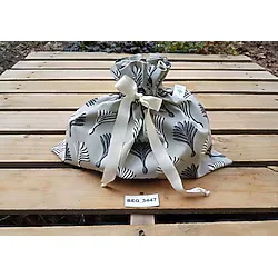 Begüldan Pamuklu Kumaş Gri Desenli 5,0 kg Erzak-Bakliyat Torbası BEG_3447