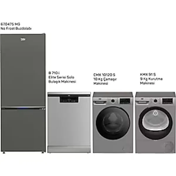 Beko 4 'lü Gri Beyaz Eşya Seti 7
