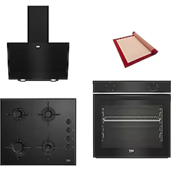 Beko New Black Star 3 lü Ankastre Set ( BFC 210 S - BOCD T 6011 ES - BDE 6050 S ) - Pişirme Matı ile