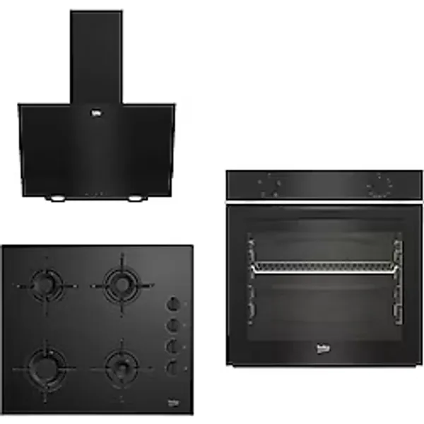 Beko New Black Star 3 Lü Ankastre Set ( Bfc 210 S - Bocd T 6011 Es - Bde 6050 S ) Siyah