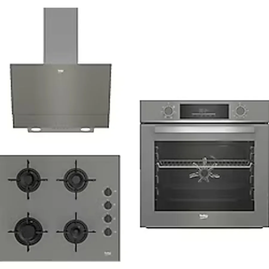 Beko New Grey Star 3lü Ankastre Set ( Bfc 330 G - Bocd T 6011 Eg - Bde 6050 G )