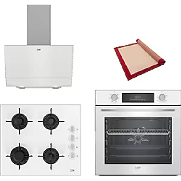 Beko New White Star 3 Lü Ankastre Set 687 ( Bfc 331 B - Bocd T 6012 Eb - Bde 6050 Hb) - Pişirme Matı İle