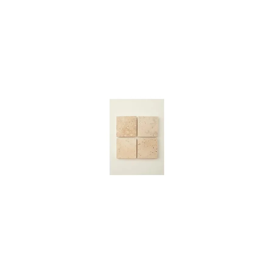 Bella Maison Ephesus 4'lü Traverten Bardak Altlığı (10x10 cm)