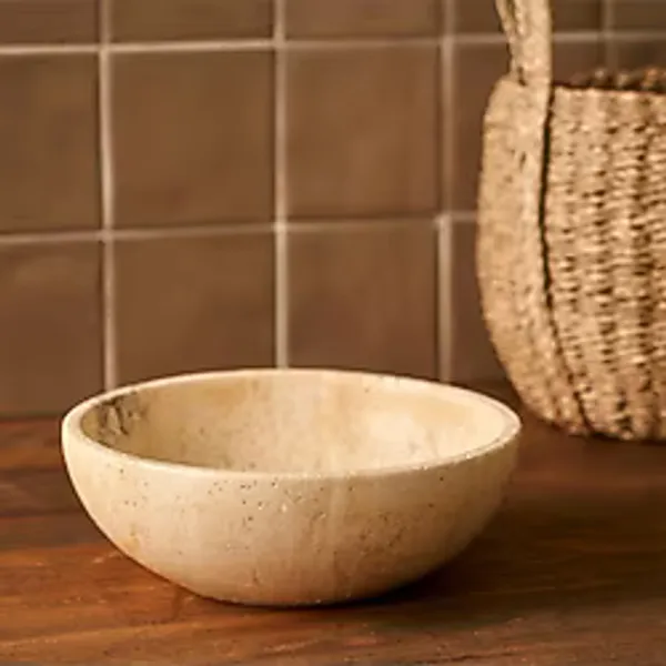Bella Maison Ephesus Traverten Dekoratif Kase Naturel (20x7 cm)
