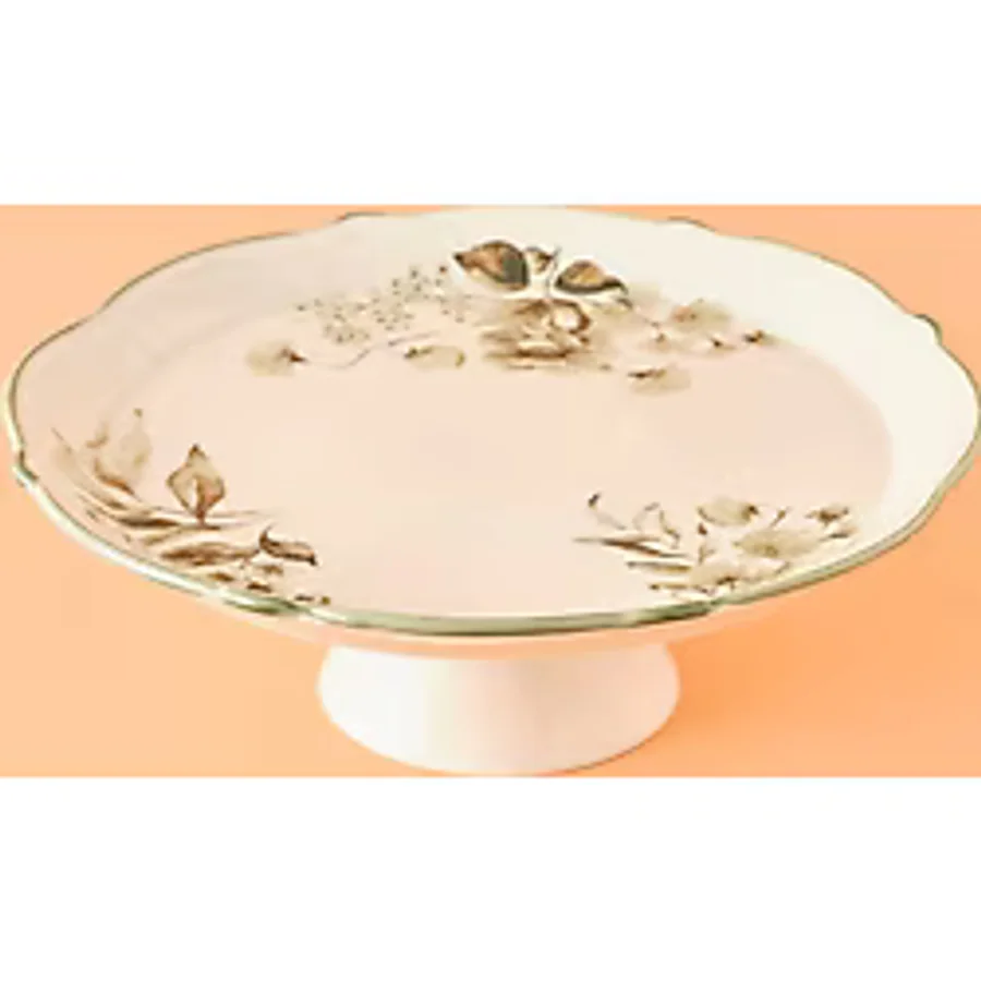 Bella Maison Julia Stoneware Kek Standı Yeşil (32 cm)