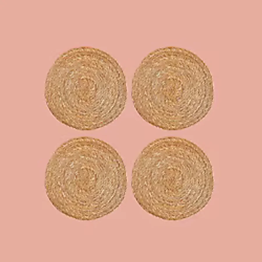 Bella Maison Rafe Amerikan Servis 4'lü Naturel (35 Cm) - 35 x 35 cm - Natural