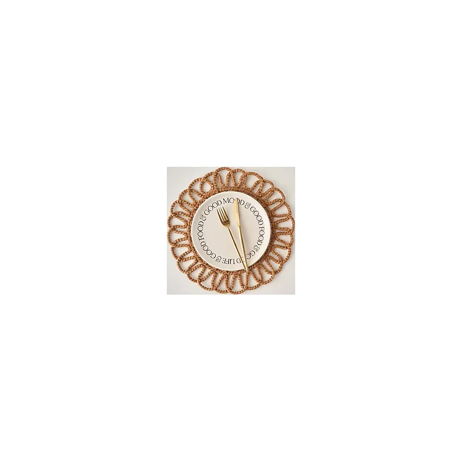 Bella Maison Rosy Örgü Amerikan Servis Kahverengi (35 cm)