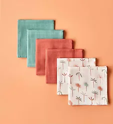 Bella Maison Safari 30x30 cm 6'lı Ağız Silme Bezi Seti
