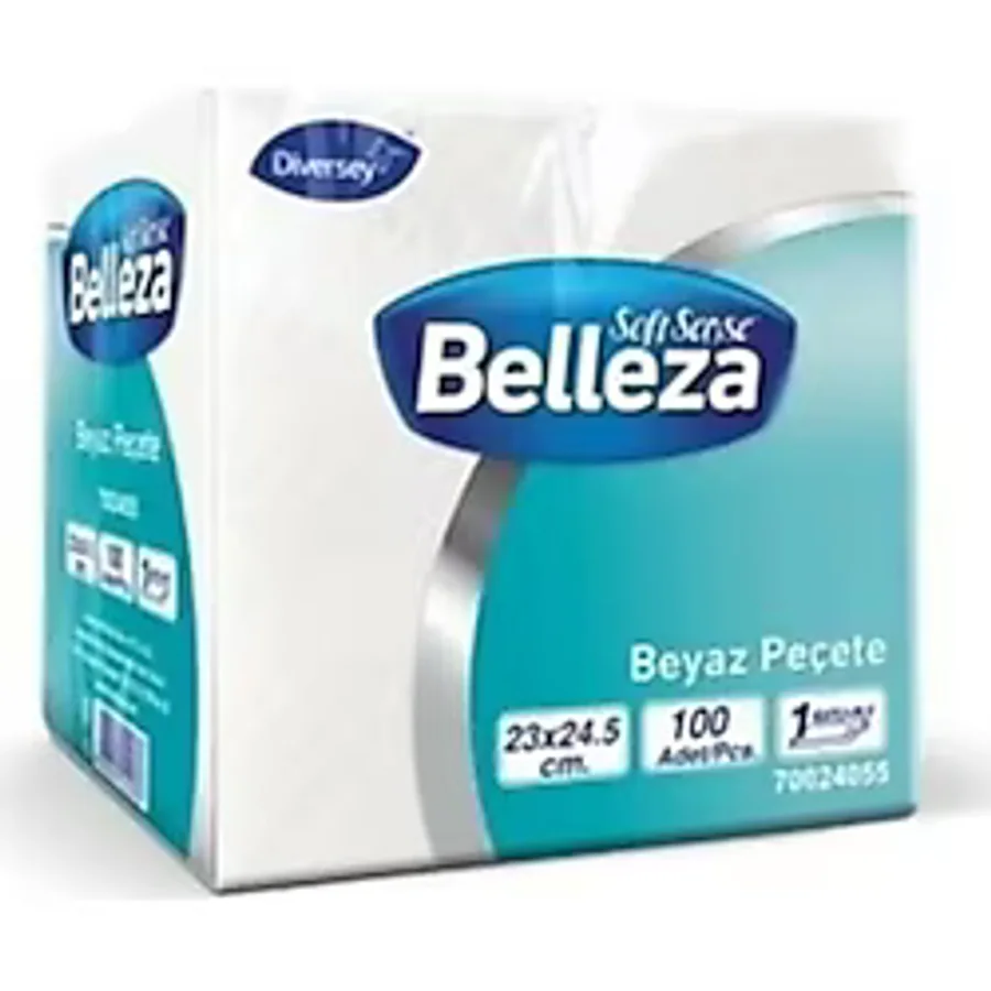 Belleza 100'lü 23x24.5 cm Beyaz Peçete