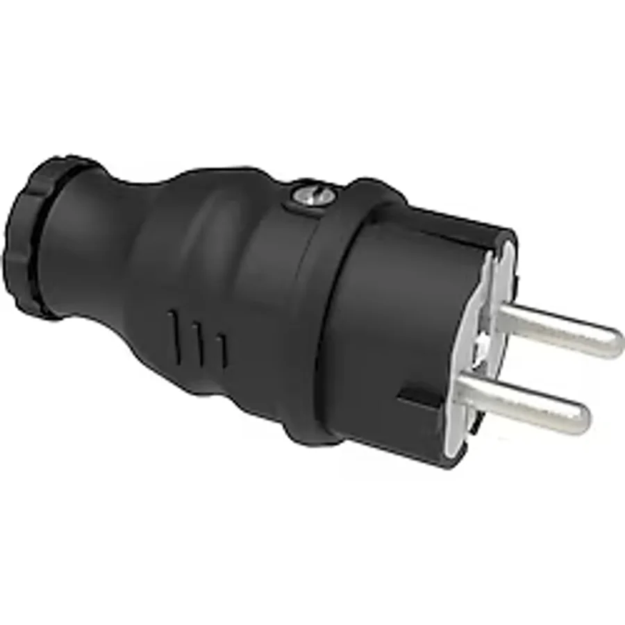 Bemis IP44 Monofaze Kauçuk Düz Fiş 1x16A BK1-1402-2011