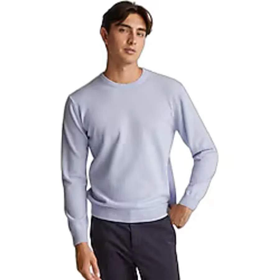 Benetton Erkek Bebek Mavisi%100 Merino Bisiklet Yaka Kazak