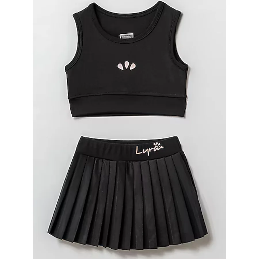 Beniizle Lyrax Kabartmalı Şort Etekli Crop Kız Çocuk Sporcu Takım