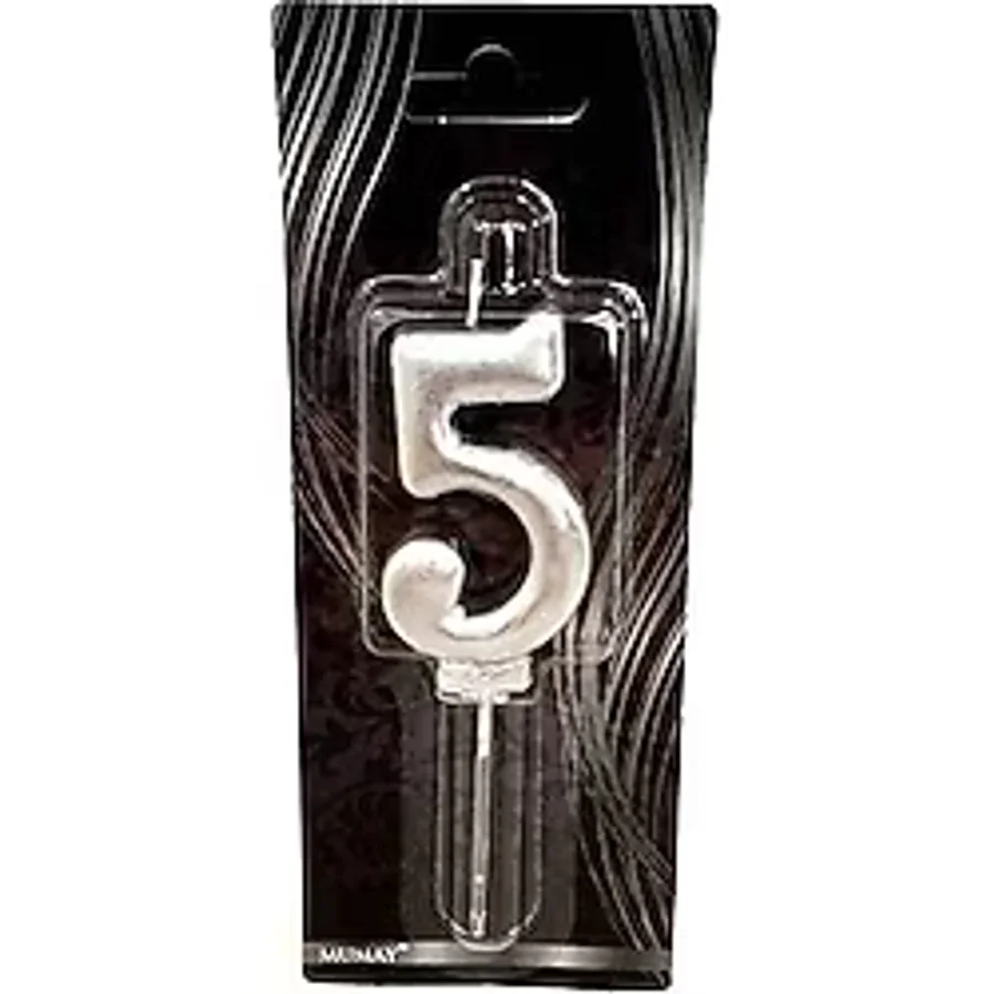 Benim Marifetlerim - 5 Yaş Gümüş Pasta Mumu