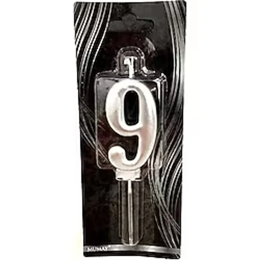 Benim Marifetlerim - 9 Yaş Gümüş Pasta Mumu