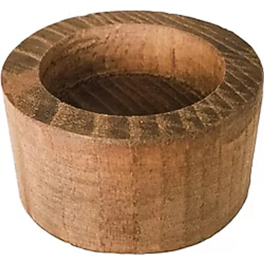 Benim Marifetlerim - Ağaç Kütük Tealight Yuvarlak Naturel Mumluk