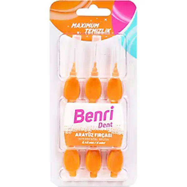 Benri 0.45 mm 6'lı Arayüz Fırçası