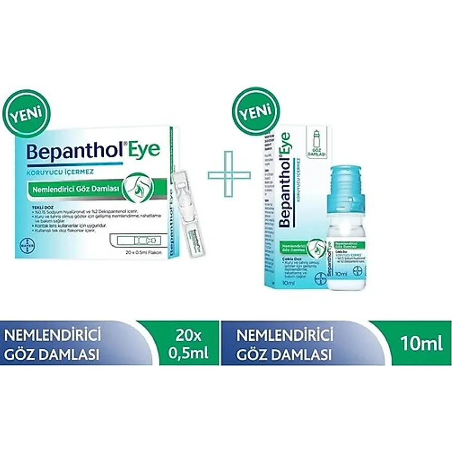 Bepanthol Eye Göz Damlası 10 Ml+ Eye Göz Damlası 0,5 Ml X 20 Flakon