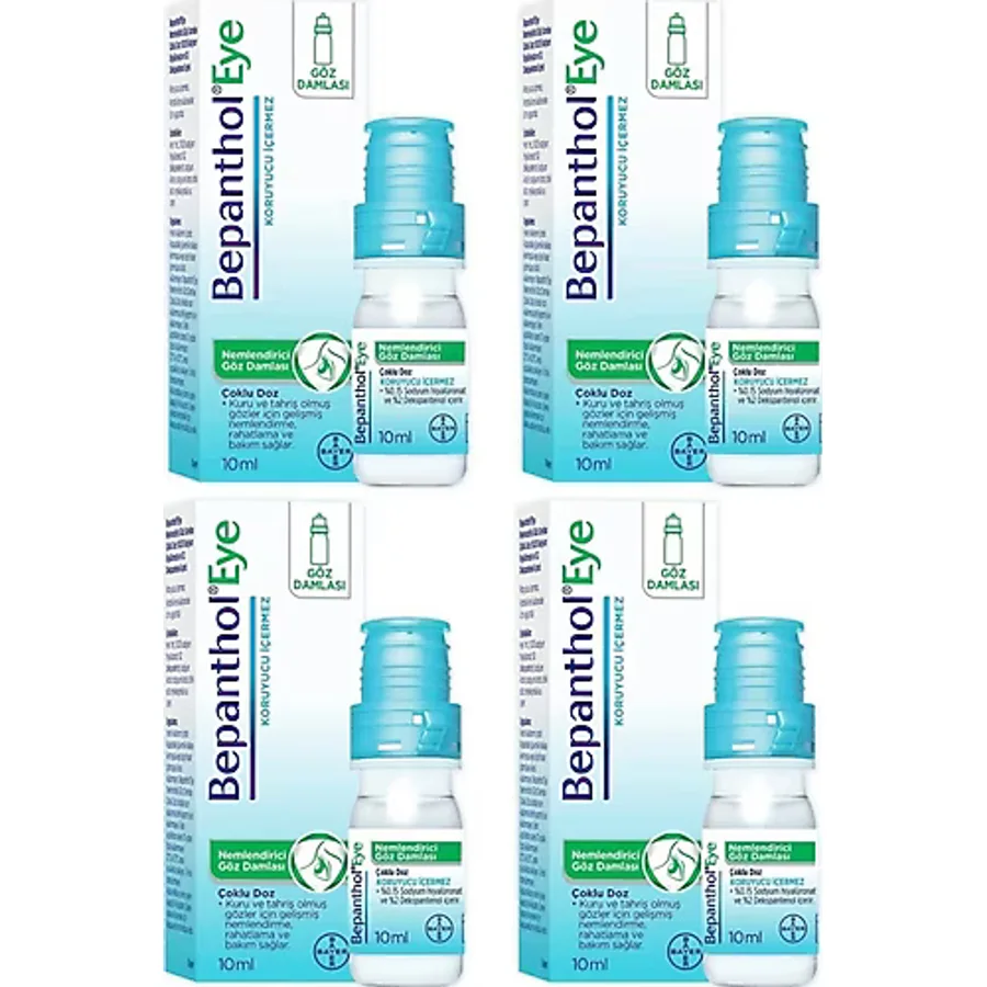 Bepanthol Eye Nemlendirici Göz Damlası 10 ml 4 Adet