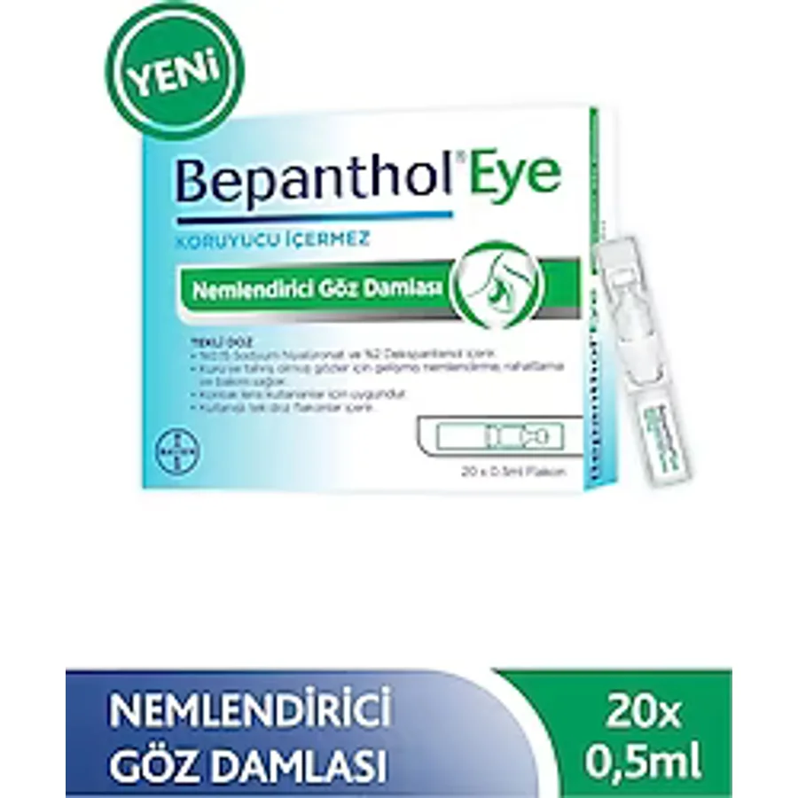 Bepanthol Eye Nemlendirici Göz Damlası Tekli Doz 20x0,5 ml Flakon