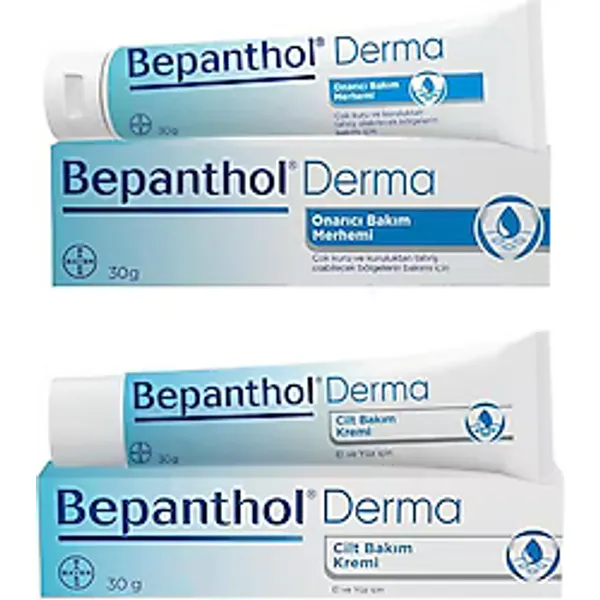 Bepanthol Onarıcı Merhem 30 gr + Cilt Kremi 30 gr Avantajlı Günlük Bakım Seti