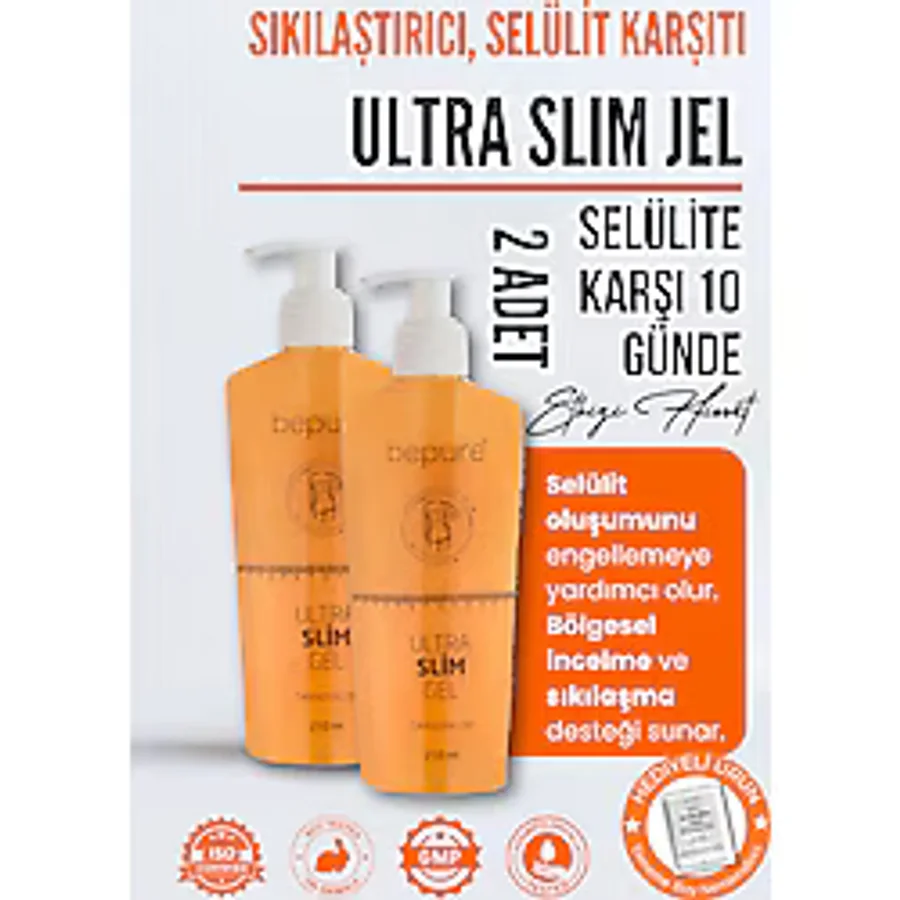 Bepure Sıkılaştırıcı Jel, Selülit Ve Çatlak Giderici Ultra Slim Jel 500ml (2X250ML)