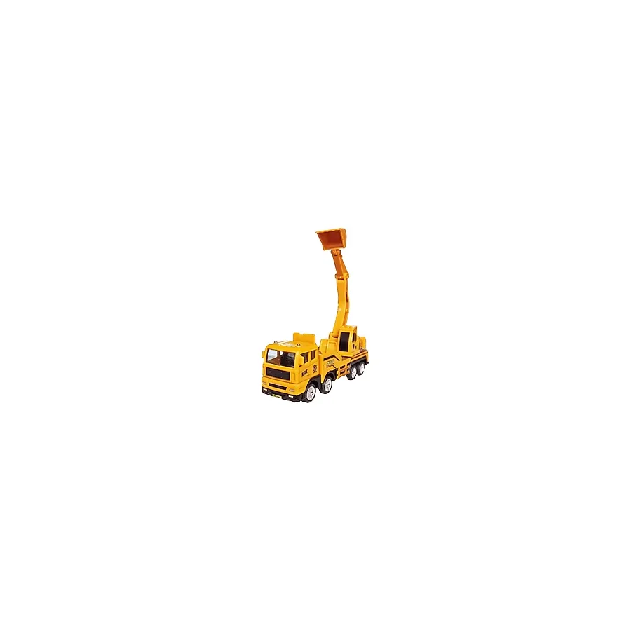 Berattoys 17 cm Oyuncak Kamyon Kırılmaz Oyuncak Vinç Çekici Oyuncak Iş Araçları Sürtmeli Iş Makinası - Sarışın