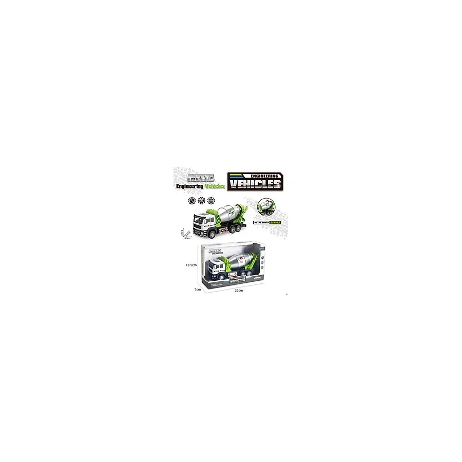 Berattoys 20 cm Metal Beton Mikseri Oyuncak Kamyon Metal Iş Makinası Beton Mixeri Iş Araçları