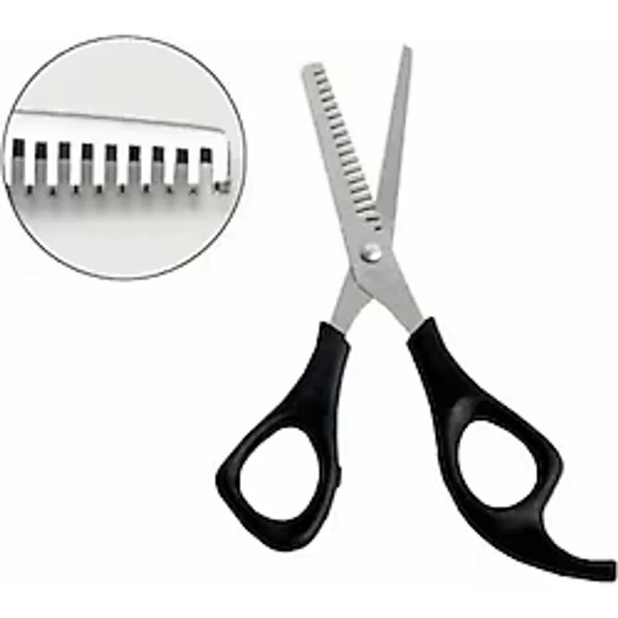 BERBER KUAFÖR ARA MAKASI 6 CM PASLANMAZ ÇELİK PLASTİK SAPLI MAKAS