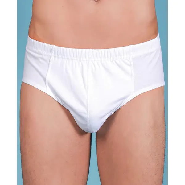Berrak %100 Pamuk Erkek Slip Külot - 1050-Beyaz