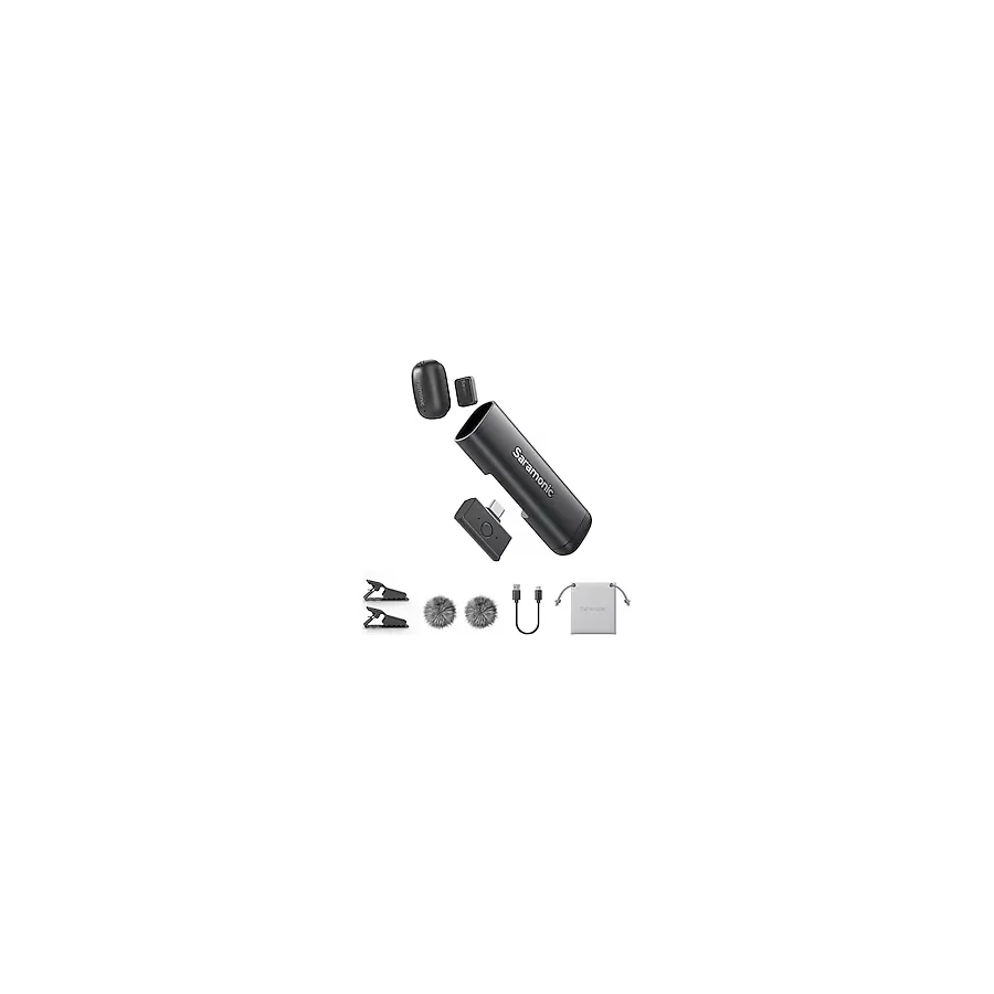 Berry Store Saramonic iPhone 17/16/15 ve Android İçin Air Se Kablosuz Mini Mikrofon, 48KHZ/24-BIT, Aı Gürültü Engelleme, Röportaj Youtube Tiktok Podcast Vlogging İçin Içerik Oluşturucu Mikrofonlar Kli